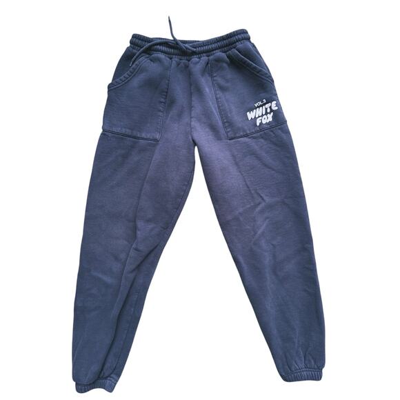 White Fox Offstage Hoodie & Sweatpants 2-Piece Track Set  S/M Black Lounge Cozy - Picture 7 of 15